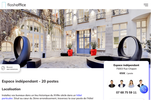 site internet immobilier Flashoffice